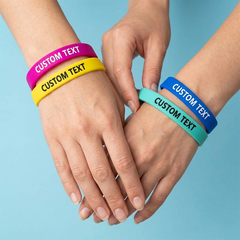 Custom Silicone Wristbands, 200pcs Set for Personalization